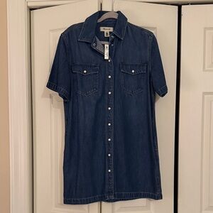 NWT Madewell Button Down Denim Dress
